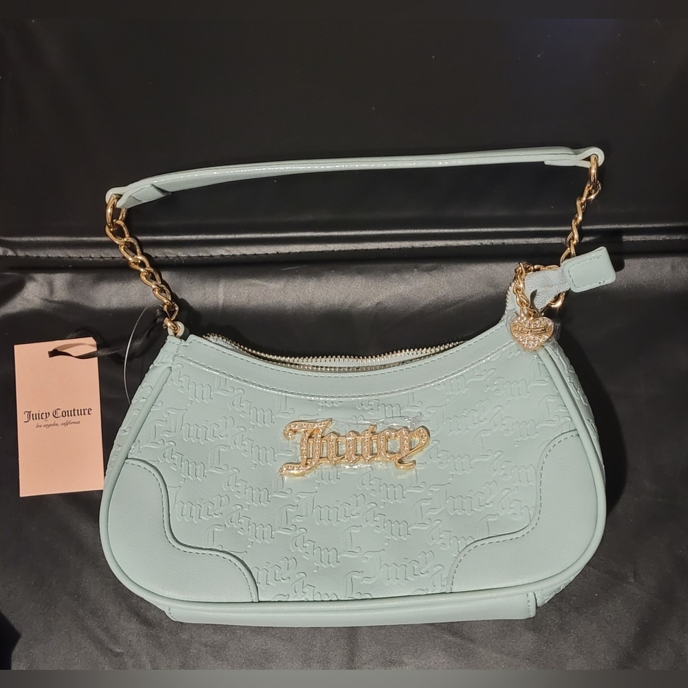 Juicy Couture Heartless Shoulder Bag - Mint faux leat